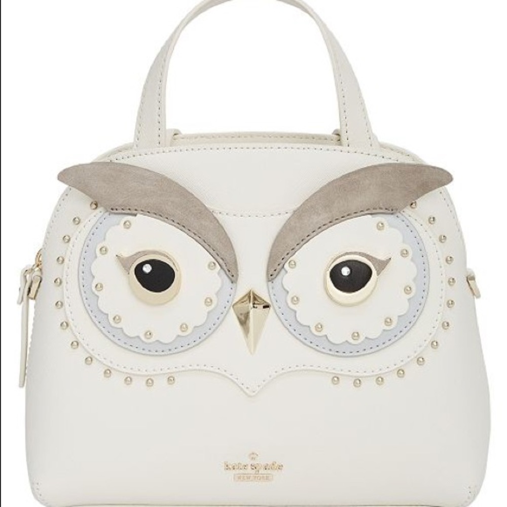 Kate Spade Owl Small Lottie Satchel Bag- EUC